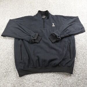 Zero Restriction Jacket Mens XL Black Herringbone Microsuede Bomber Zip Golf Dad